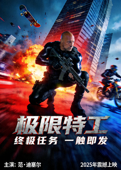 动作冒险片极限特工海报