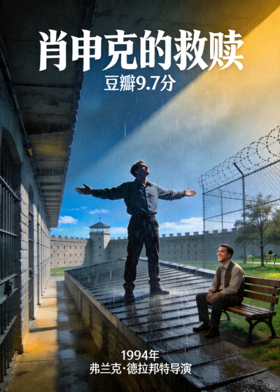 豆瓣高分电影肖申克的救赎海报